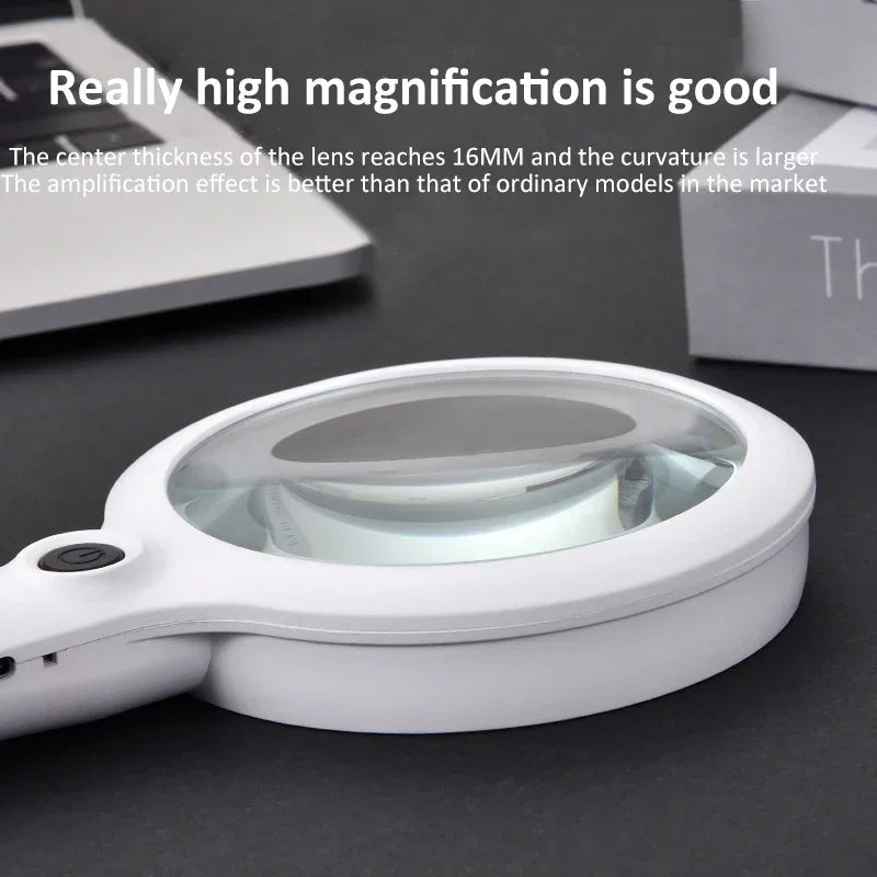 Rechargeable Illuminated Hand Magnifier