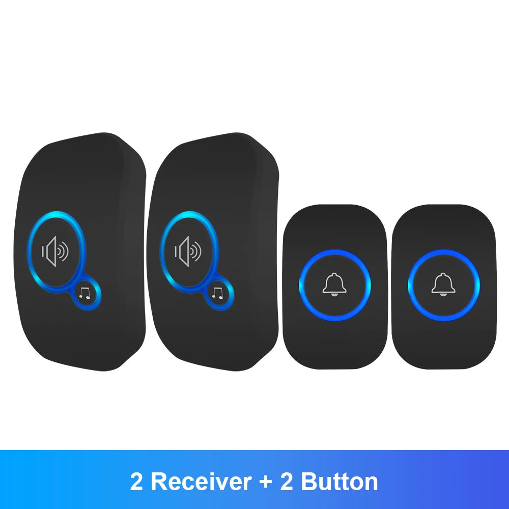 Wireless Doorbell with Adjustable Chime Receiver