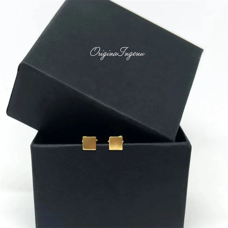 14K Gold Filled Square Stud Earrings, Tarnish Resistant