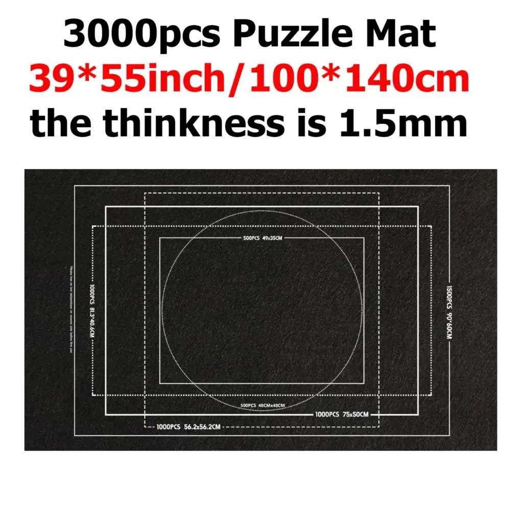 Covor pliant pentru puzzle-uri – Mărime și opțiuni de culoare