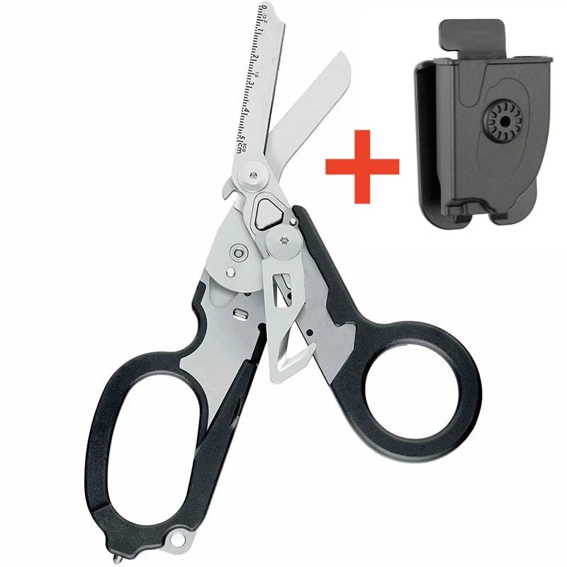 Multifunction Scissors XIAOTREE For Raptors First Aid Expert Tactical Folding Scissors Outdoor Survival Tool Combination Gadget 