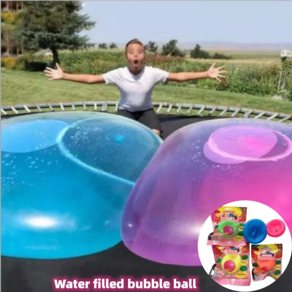 130cm -40cm Water Filled Transparent Ball Birthday Party Balloon Toy Durable Non-leakable Children Outdoor Fun Game Bouncy Ball 