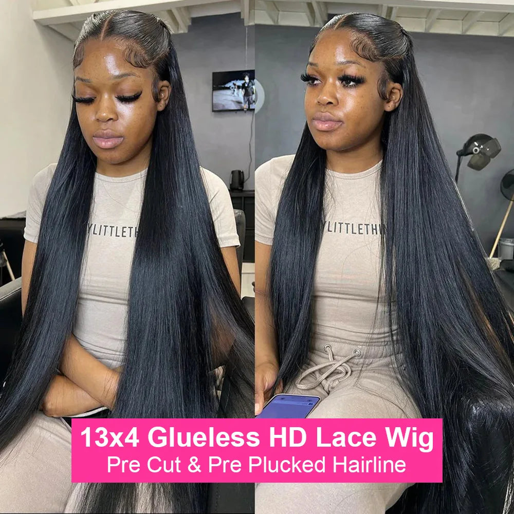 250% Density Brazilian Bone Straight Glueless HD Lace Wig