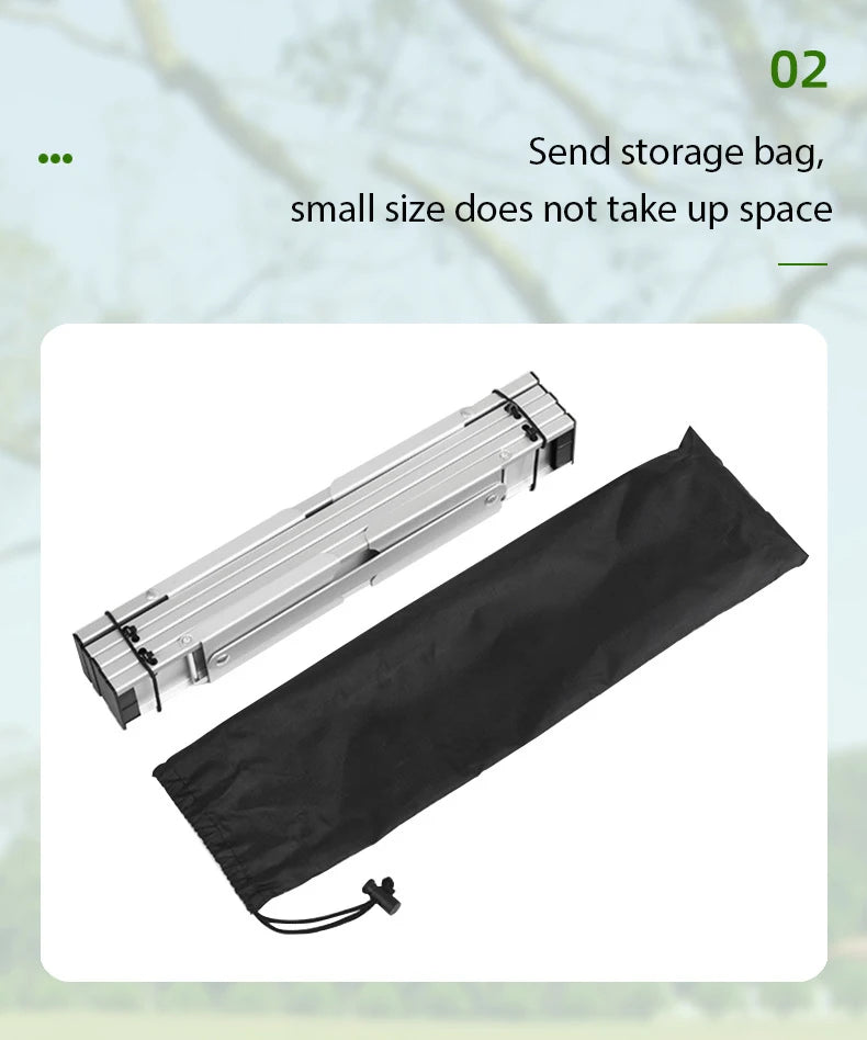 Lightweight Roll-Up Folding Outdoor Table for Camping and Picnic