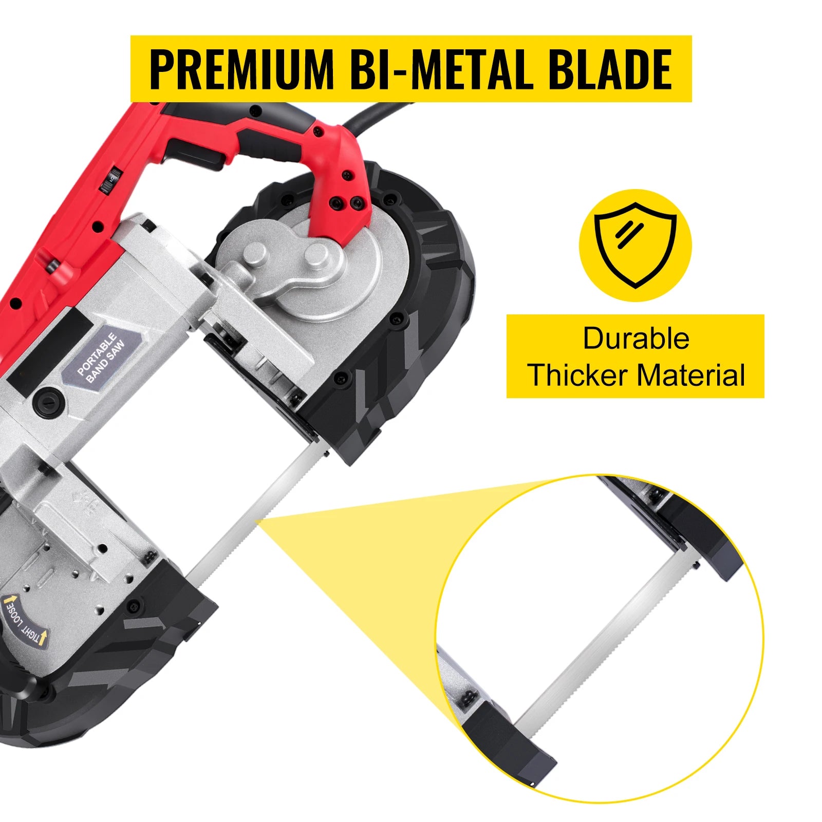 5-Inch Portable Band Saw with Variable Speed 1100W Motor