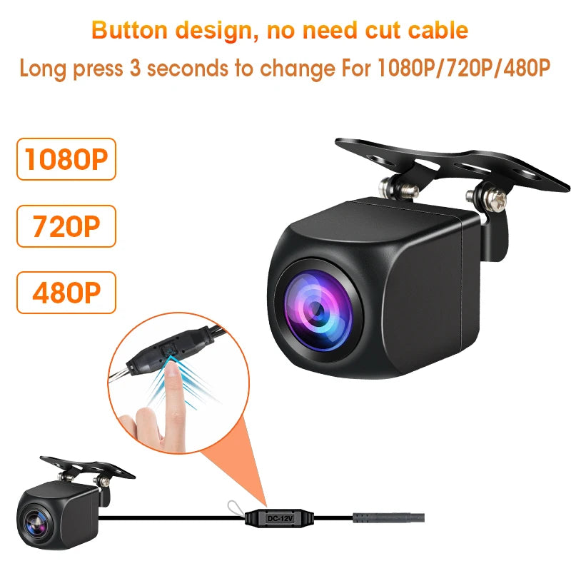 4‑Pin Rear View Backup Camera 1080P Waterproof Night Vision