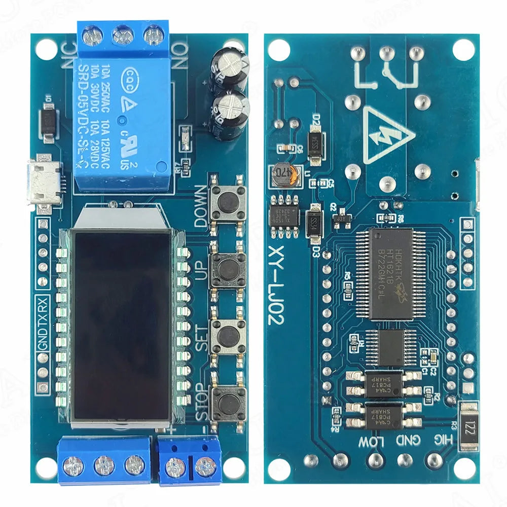 Enokanalni časovni relejni modul XY-LJ02 z zaslonom