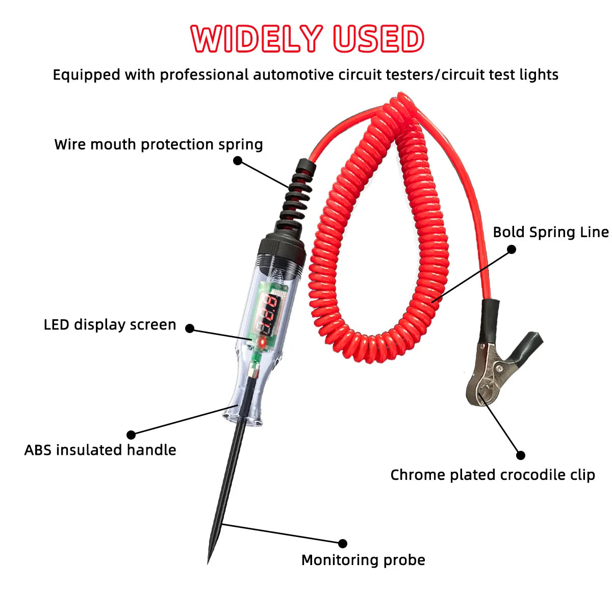 Auto LKW Spannungs-Kreislauf-Tester Auto-Diagnose-Stift Leuchte Messstift Reparaturwerkzeuge 6V 12V 24V