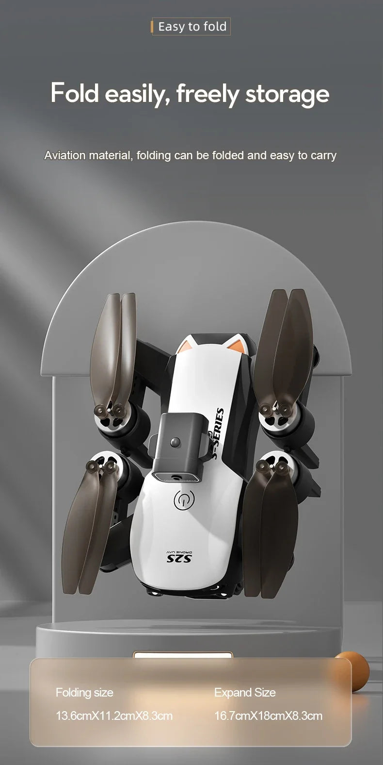 S2S Mini Drone 4k 8K HD Camera Obstacle Avoidance Aerial Photography Brushless Motor Foldable Rc Quadcopter Kid Toy 