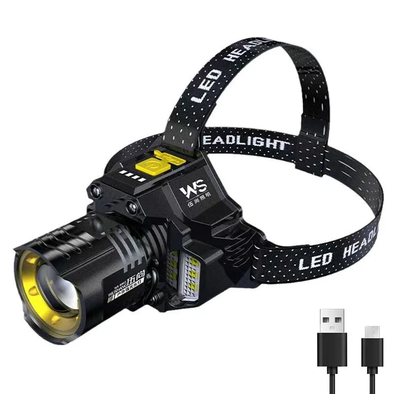 Rechargeable Zoom Headlamp with Motion Sensor