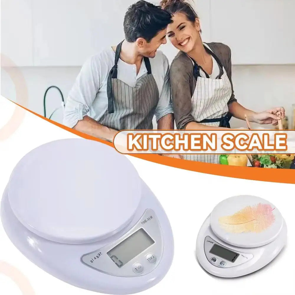 Digital Kitchen Scale, 5 kg Capacity and 1 g Increments