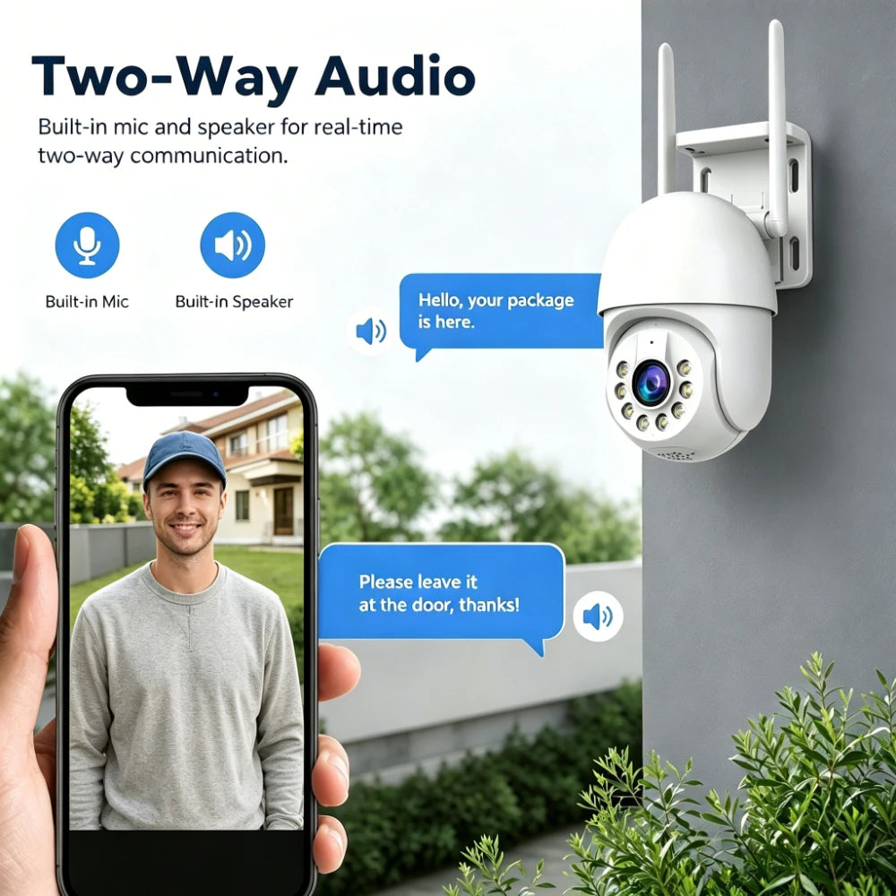 4K PTZ WiFi Outdoor Security Camera with Auto Tracking