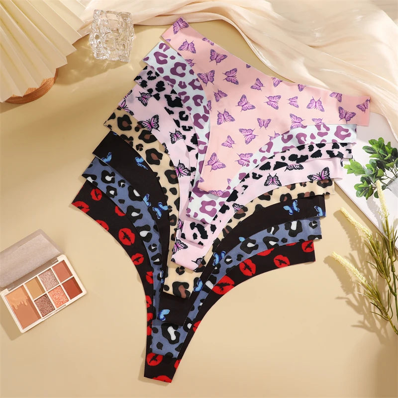 Stretchstrings voor dames met print - 4 stuks