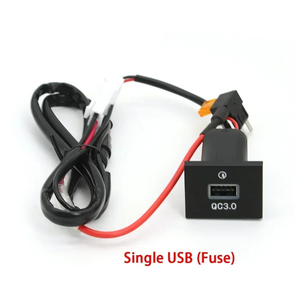 12V/24V Автомобилен заряден адаптер за телефон с двойна QC3.0 Type C PD USB порт за зареждане, захранващ адаптер за Ford Focus 2004-2011 mk2 аксесоари