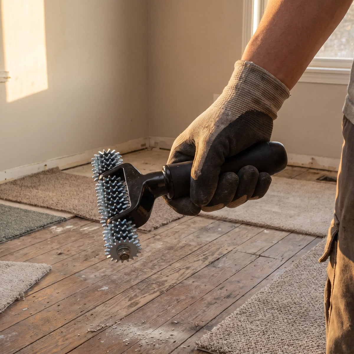 Toothed Carpet Seam Roller