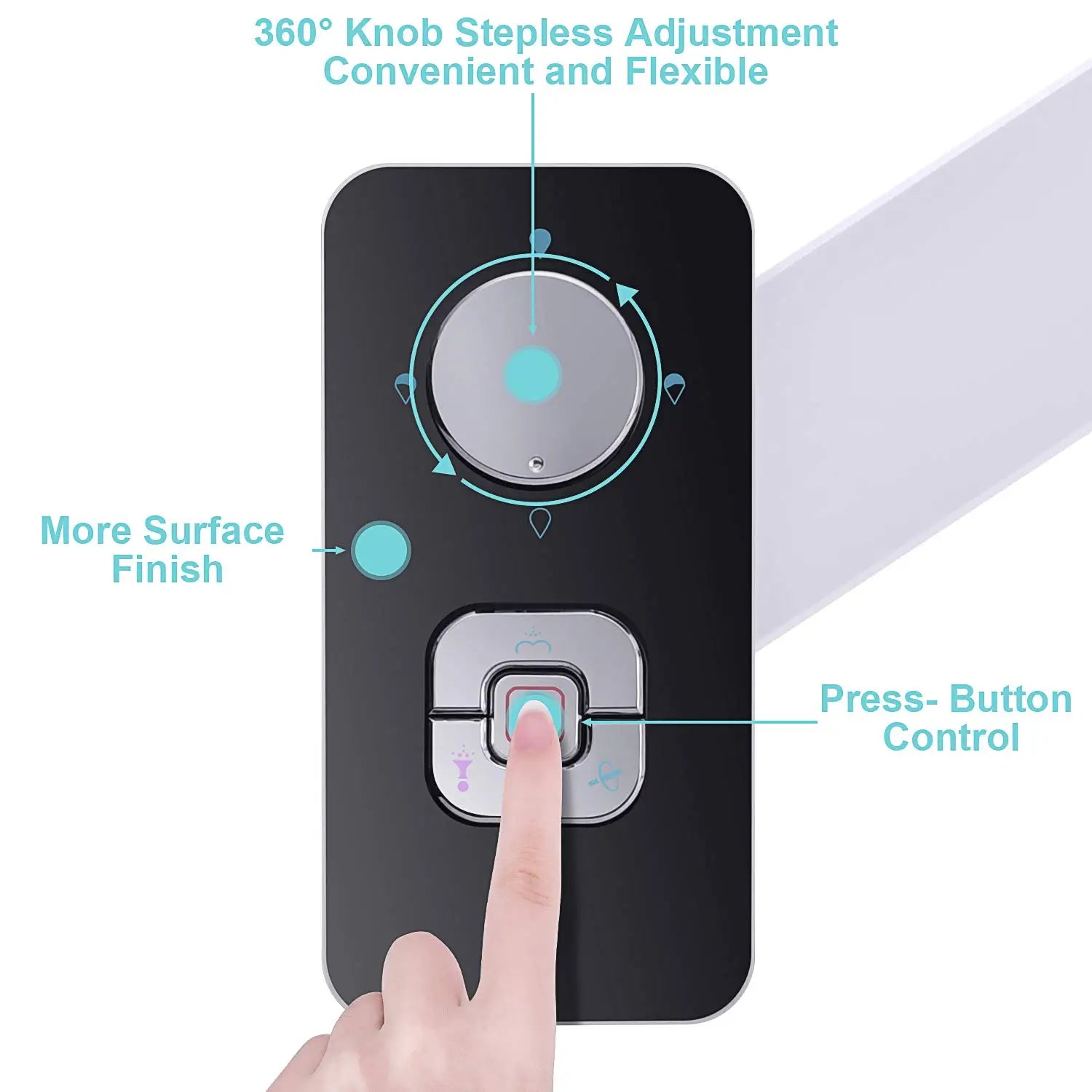 Ultra‑Thin Bidet Toilet Seat Attachment with Dual Nozzles