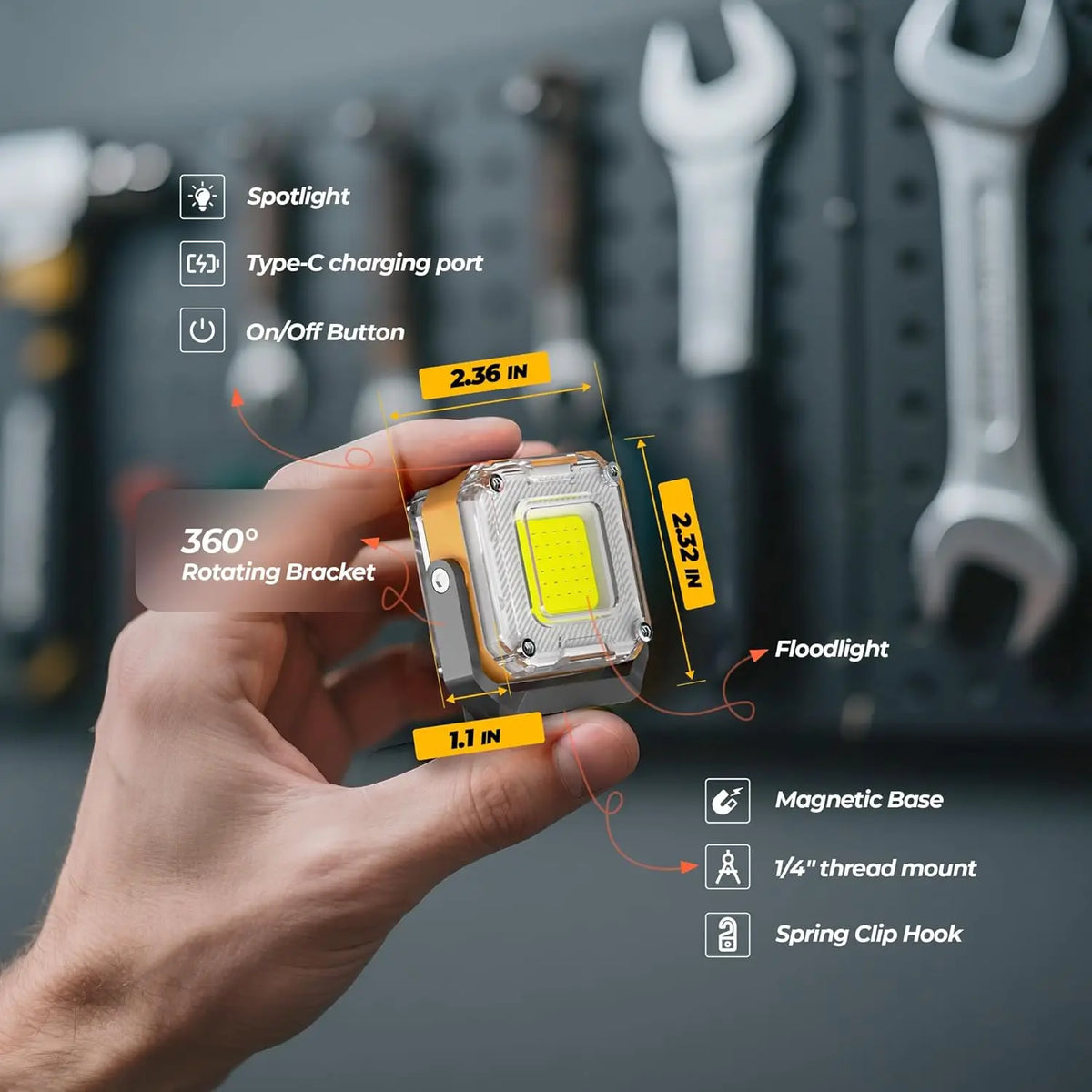 Rechargeable Portable Work Light with Stand