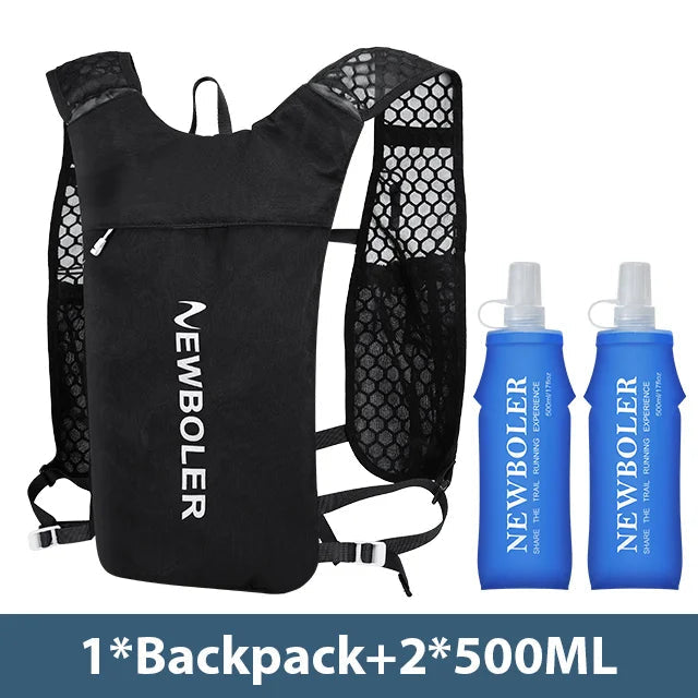NEWBOLER Breathable Hydration Vest Trail Running Backpacks Lightweight Cycling Run Jogging Marathon Backpack Riding Climbing Bag 