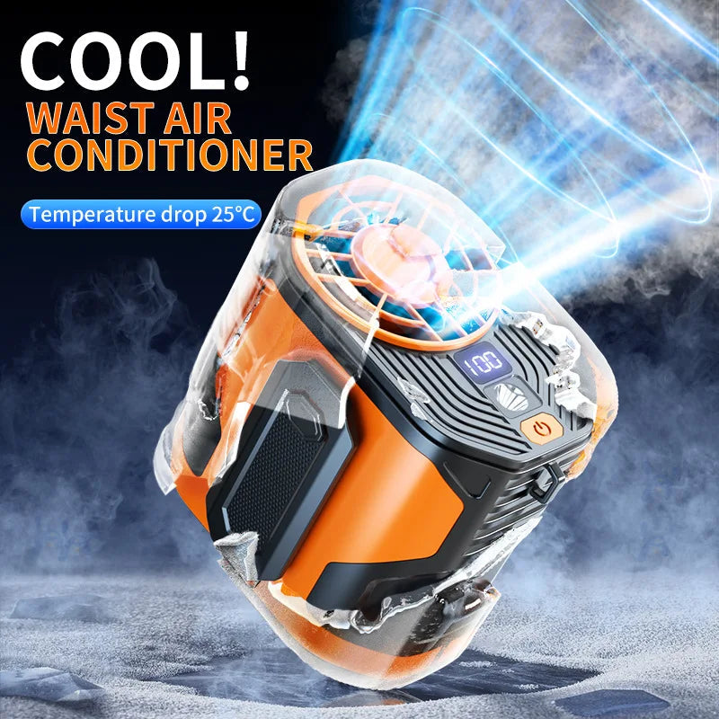 Xiaomi 2025 Waist-hanging Fan High-speed Portable Waist-clip Outdoor Construction Site Cool Down USB Mini Neck-hanging 