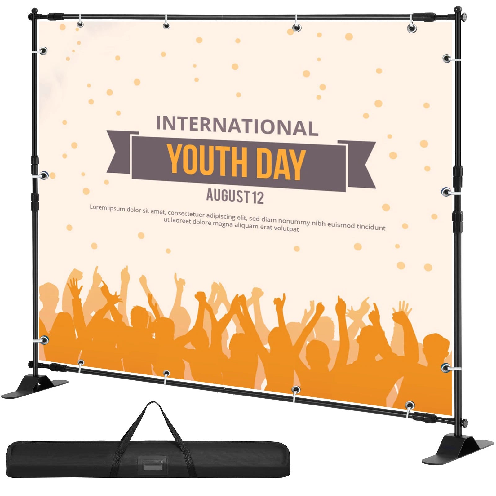 Adjustable Backdrop Stand 8x8FT / 10x8FT for Events & Photography