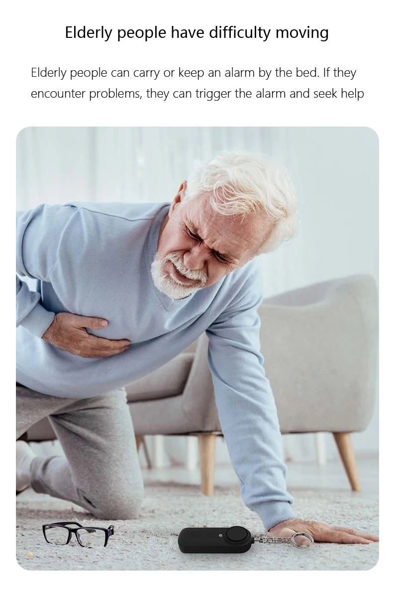 130db Protect Alert Personal Defense Siren Anti-attack Security for Children Girl Older Women Carrying Loud Panic Alarm 