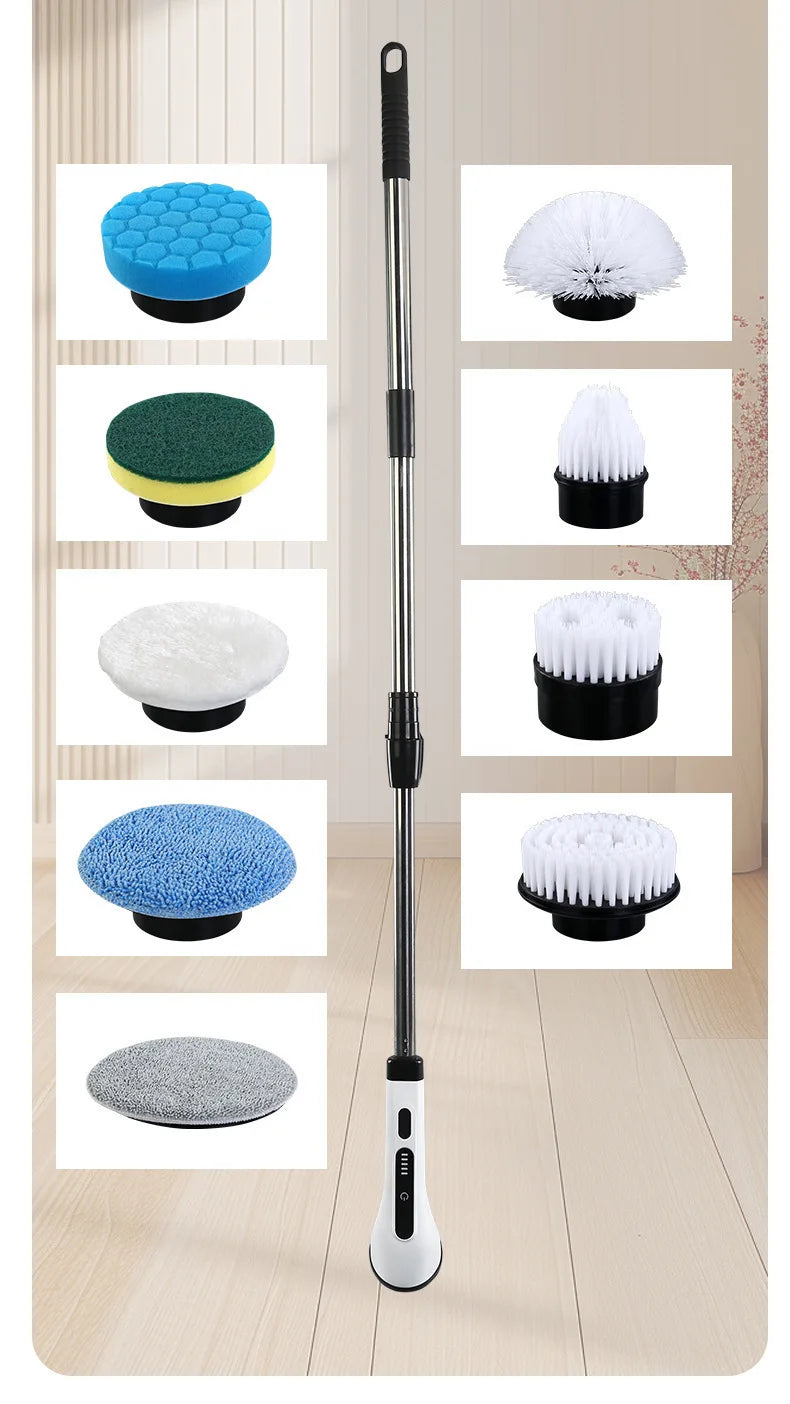 9'ü 1 Arada Elektrikli Temizlik Fırçası – Çok Fonksiyonlu Kablosuz Temizlik Aracı