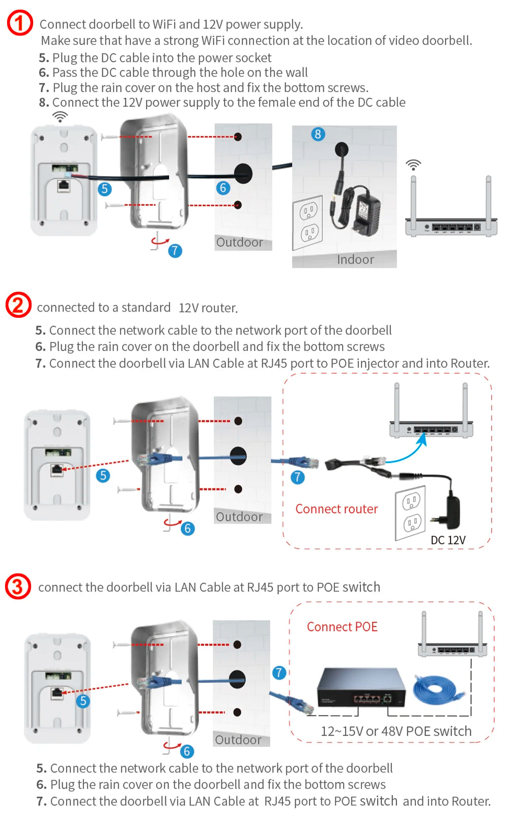 2MP Tuya Smart Video Doorbell WiFi Outdoor Door bell 1080P camera WiFi Video Intercom Wireless doorbell Camera ID Card for Home Spy-shop.com