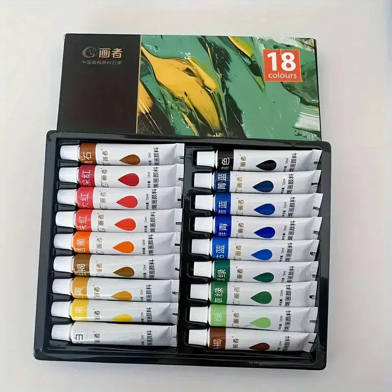 Colorful Acrylic Paint Set – Vibrant 12ml Tubes for Creative Projects