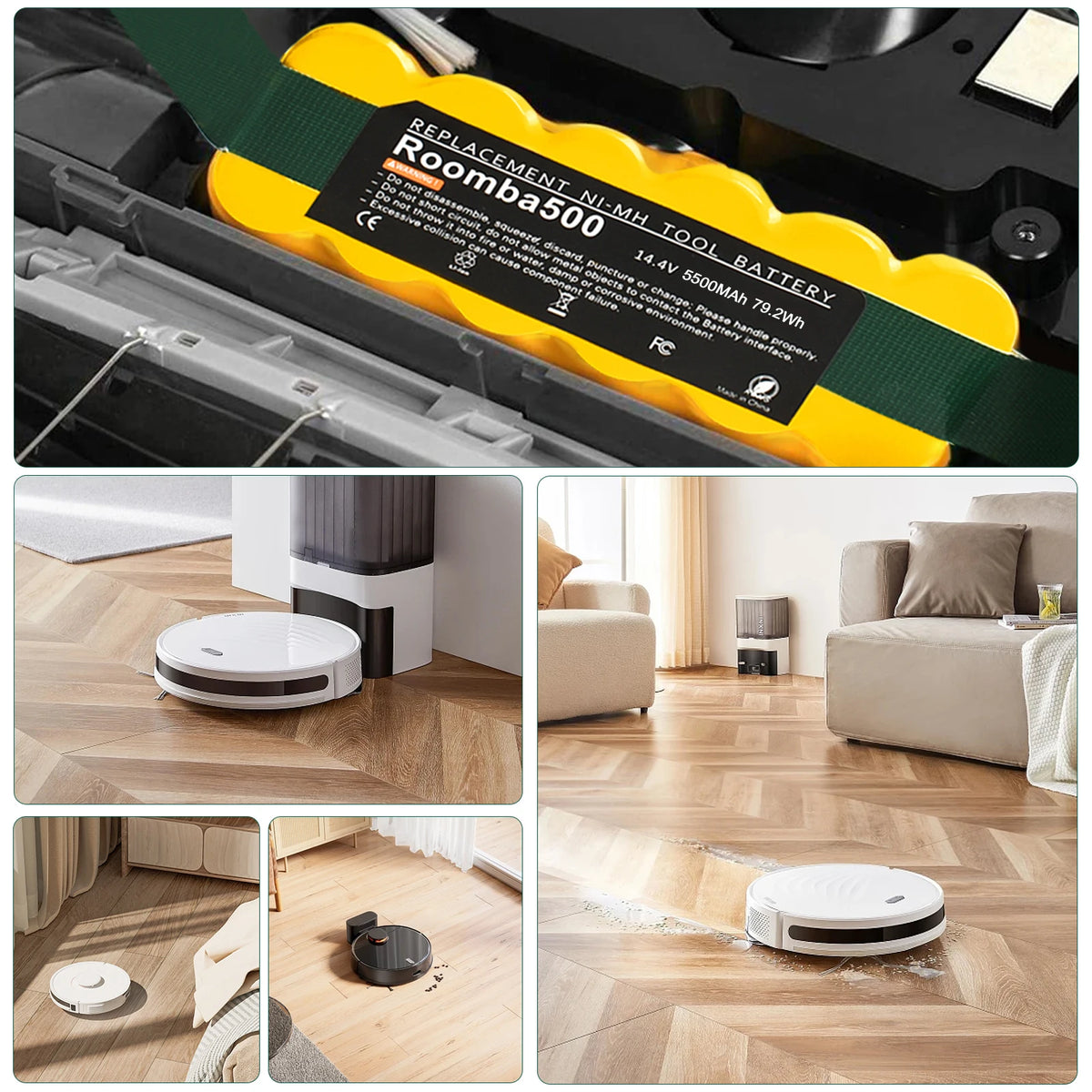 Batterie de remplacement Ni-MH 14.4V pour Roomba
