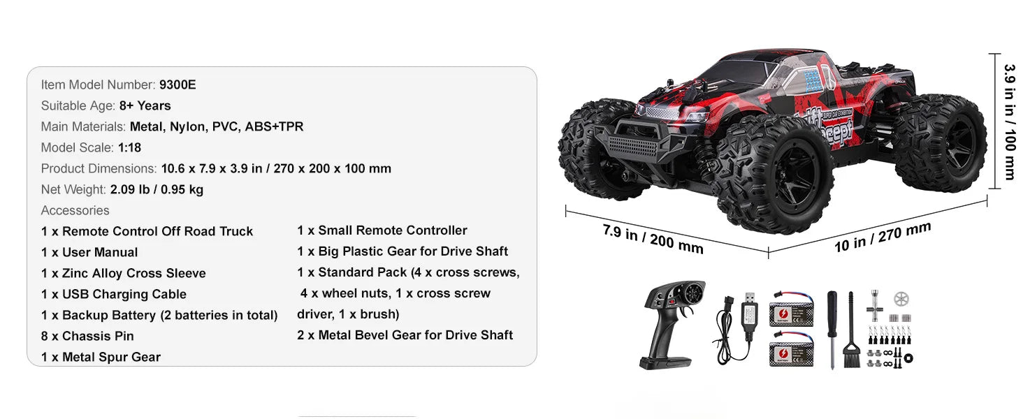 SucceBuy 1:18 40KM/H36 RC Car High Speed Drift 4WD Racing Off Road Remote Control Car Monster Truck Toys for Kids Christmas Gift