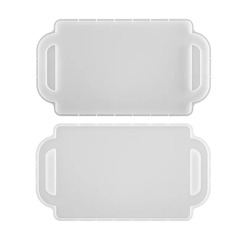 Molde de silicone para tabuleiro retangular em resina, 39 × 21.7cm