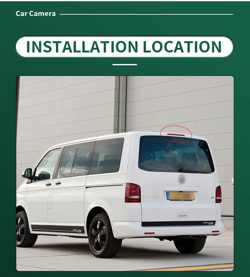 170° Wide Angle Brake Light Reverse Camera for VW T5 Transporter
