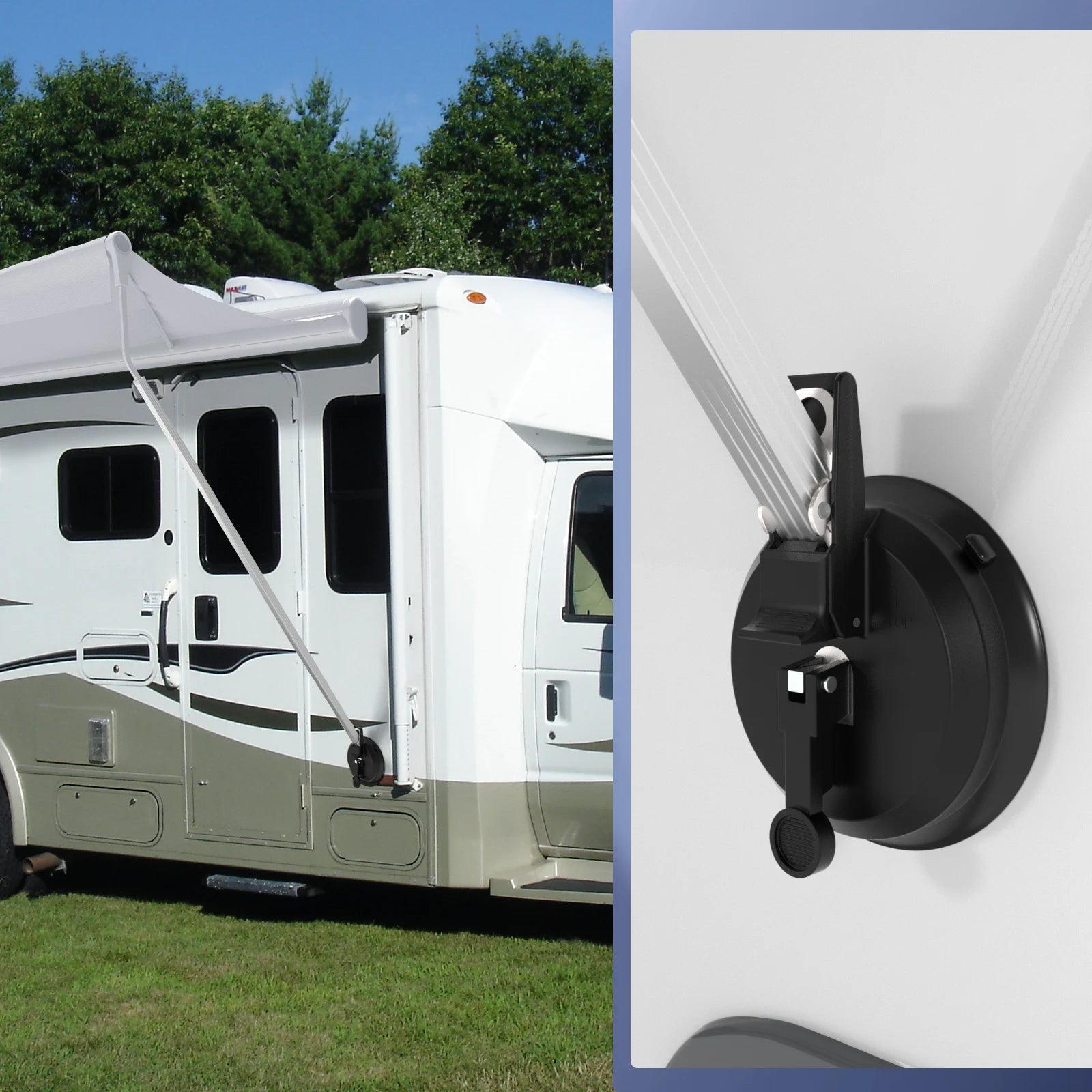 RV Awning Suction Foot Holder Bracket for Thule Fiamma Dometic