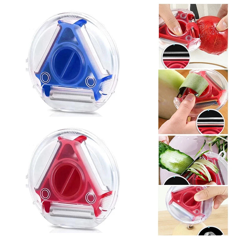 1PC 3 in 1 Magic Trio Peeler Set Slicer Shredder Peeler Julienne Cutter Multi Peel Blade Zesters Grater Kitchen Tool Accessories 