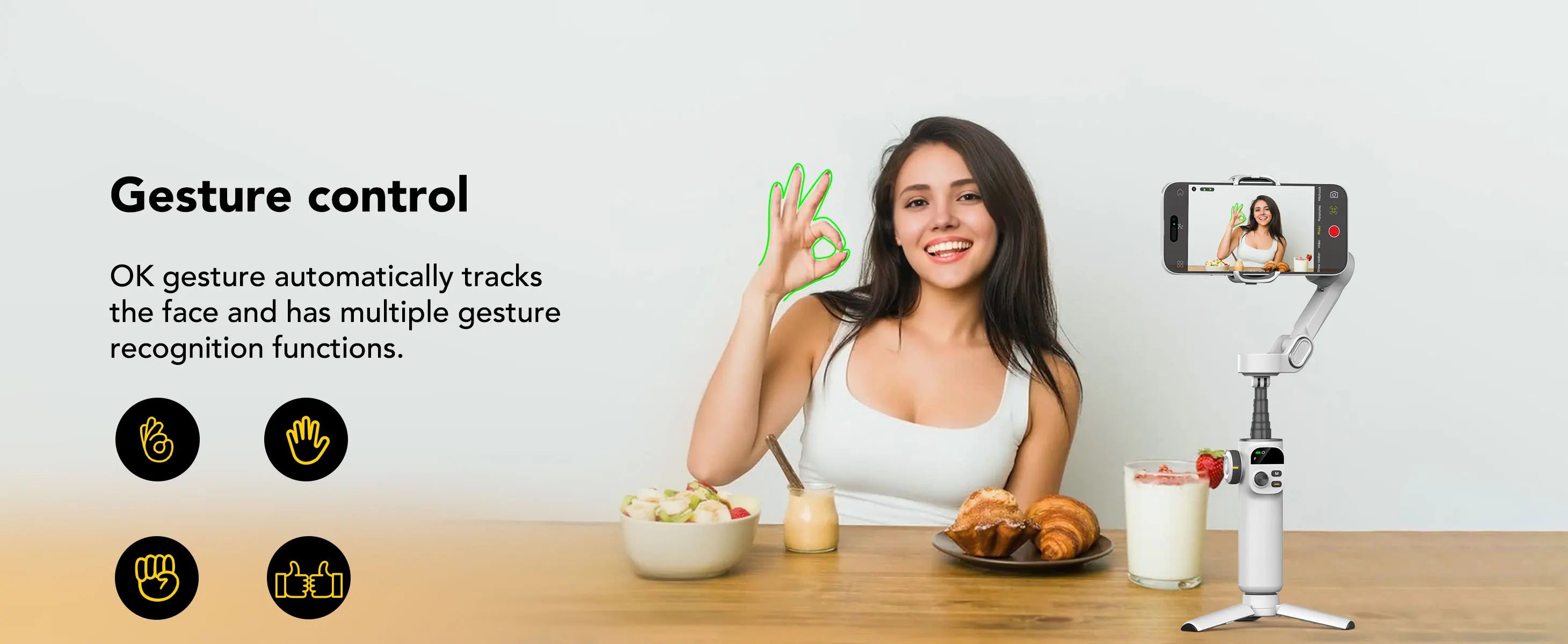 AOCHUAN Smart X2 chytrý smartphone 3osý stabilizátor gimbalu