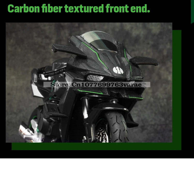 MSZ 1:18 Kawasaki Ninja H2R Suzuki YAMAHA alloy die-cast car motorcycle model, toy gift giving, die-cast static motorcycle model