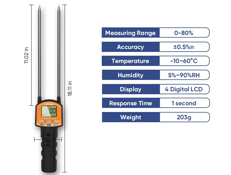 Langprobe digitalt hø/moisture meter