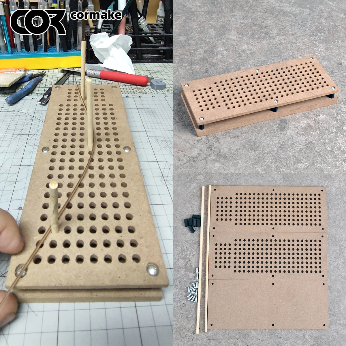 Wood Strip Bending and Shaping Tool Kit for Model Building