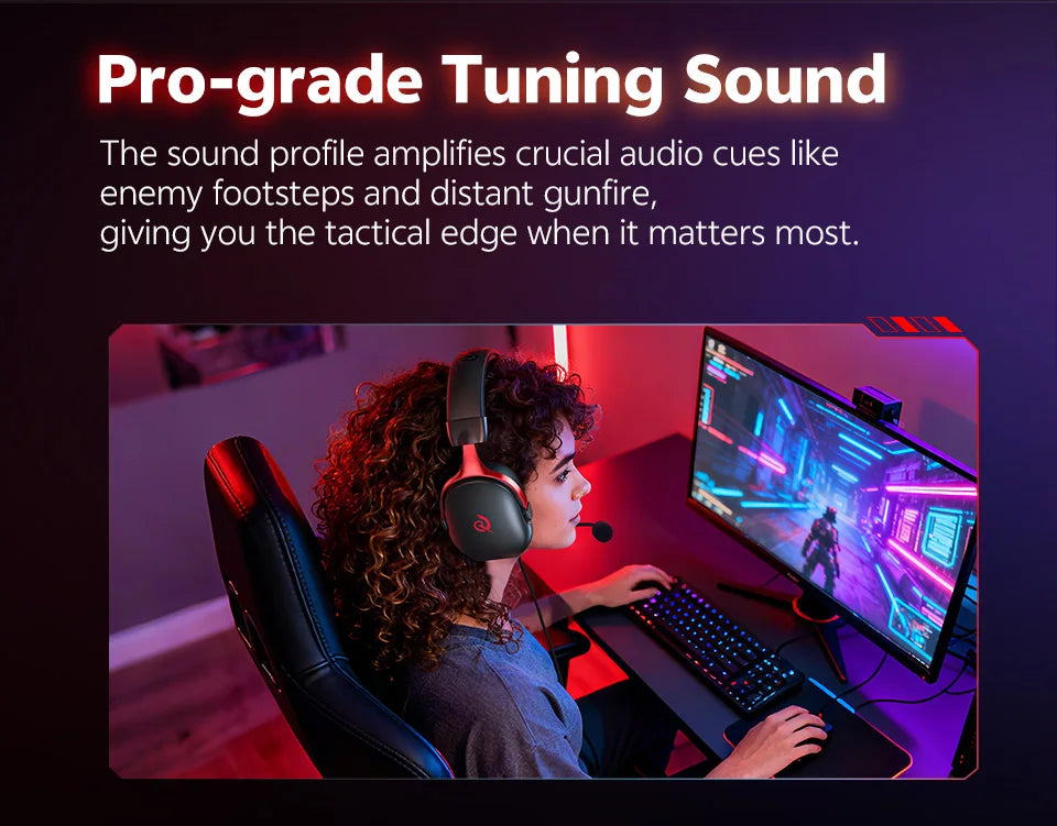 QCY VN200 Pro Bedrade Gaming Headset met 7.1 Geluid & Microfoon