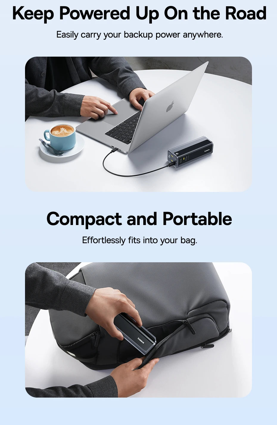 145W Fast Charging Power Bank 20800mAh USB-C Laptop Charger