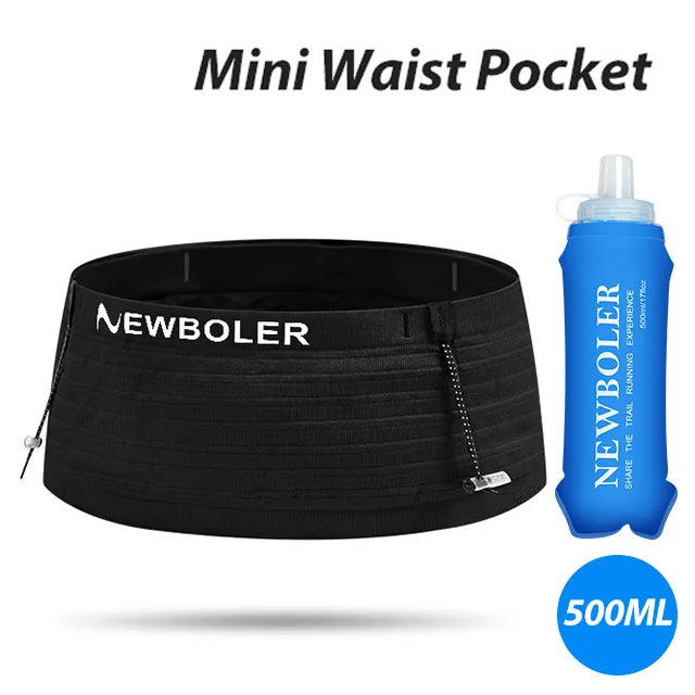 NEWBOLER Elastic Sports Waist Bag Pack Running Race Number Belt Triathlon Marathon Race Cycling Mountaineering Phone Waist Bag 