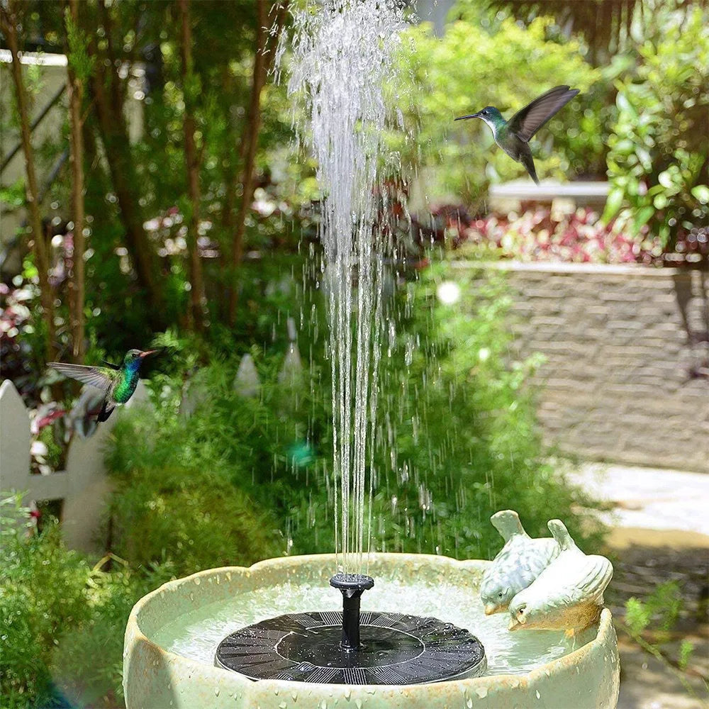 New Mini Solar Water Fountain Pool Pond Waterfall Fountain Garden Supplies Decoration Outdoor Solar Powered Fountain Bird Baths 