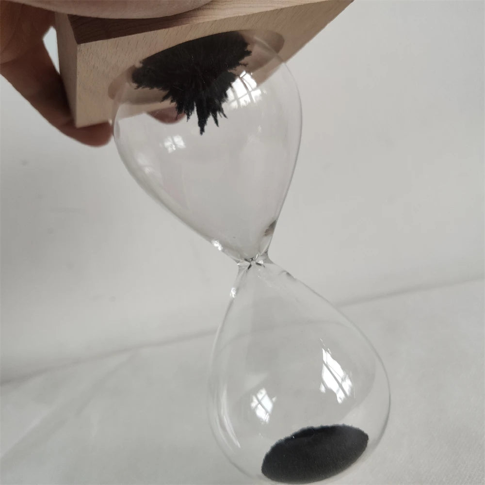 Magnetic Glass Hourglass Desk Ornament