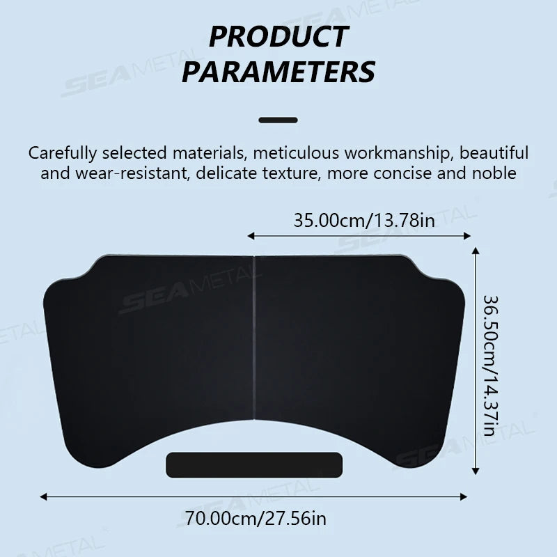 SEAMETAL Car Temporary Tray for Laptop Stable Large Load-Bearing Car Table Board Foldable Large Car Dining Table Drink Holder