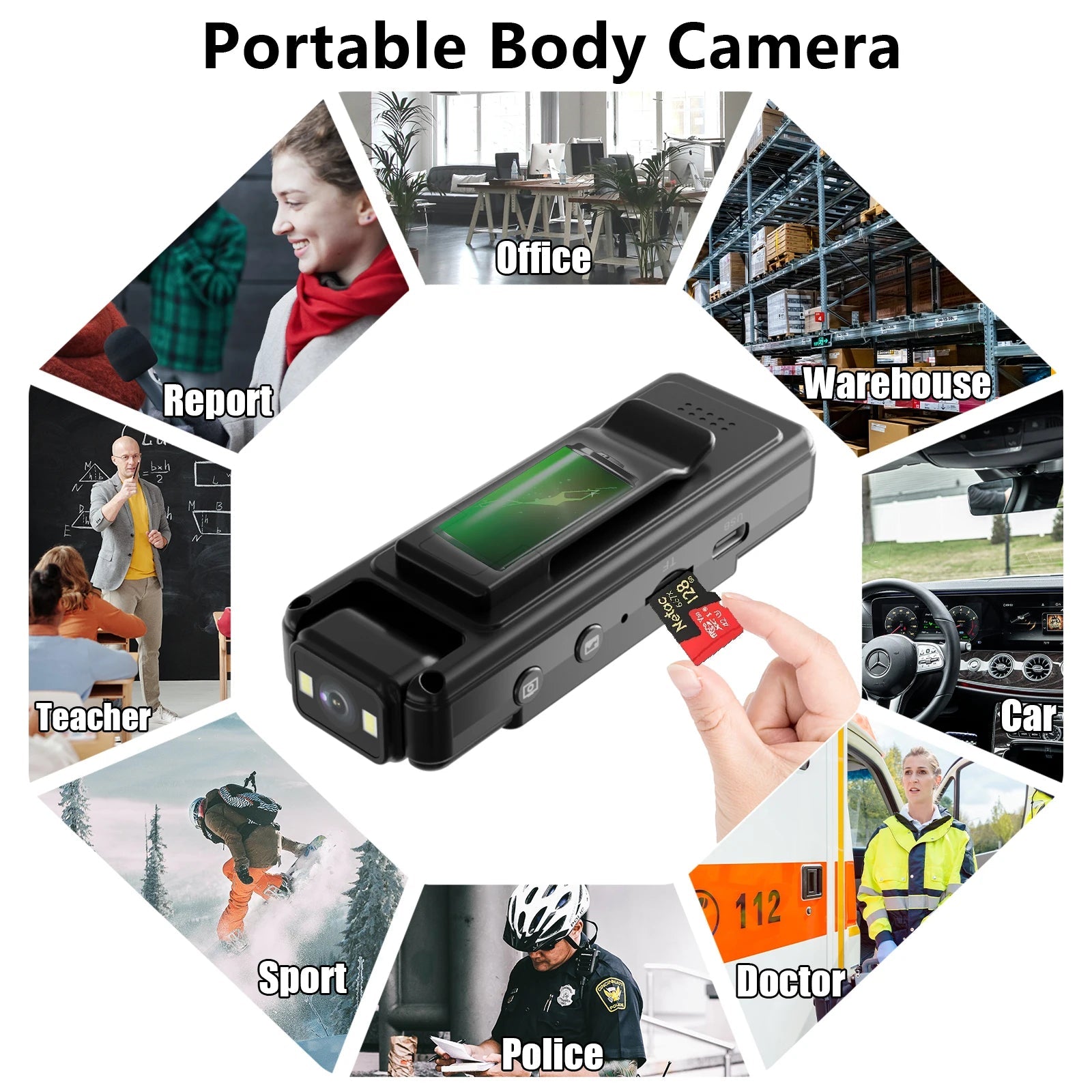 JOZUZE L12 Wifi Mini Camera 1080P Portable Digital Video Recorder Worn Police Small Body Cam Night Vision DV Miniature Camcorde 