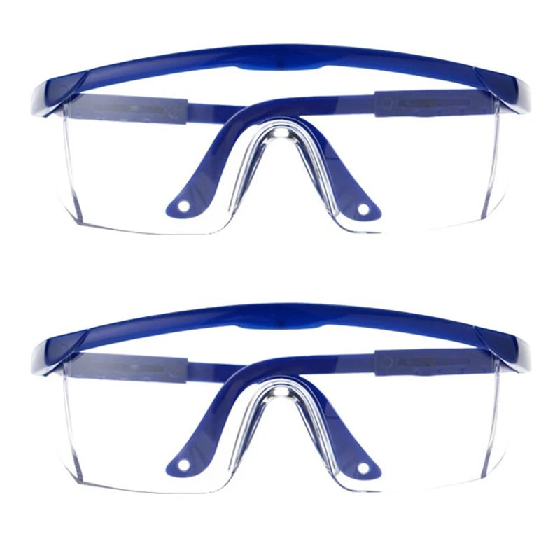 2Pcs Anti-Splash Work Safety Glasses Eye Protecting Lab Goggles Protective Industrial Wind Dust Proof Goggles Cycling Glasses 