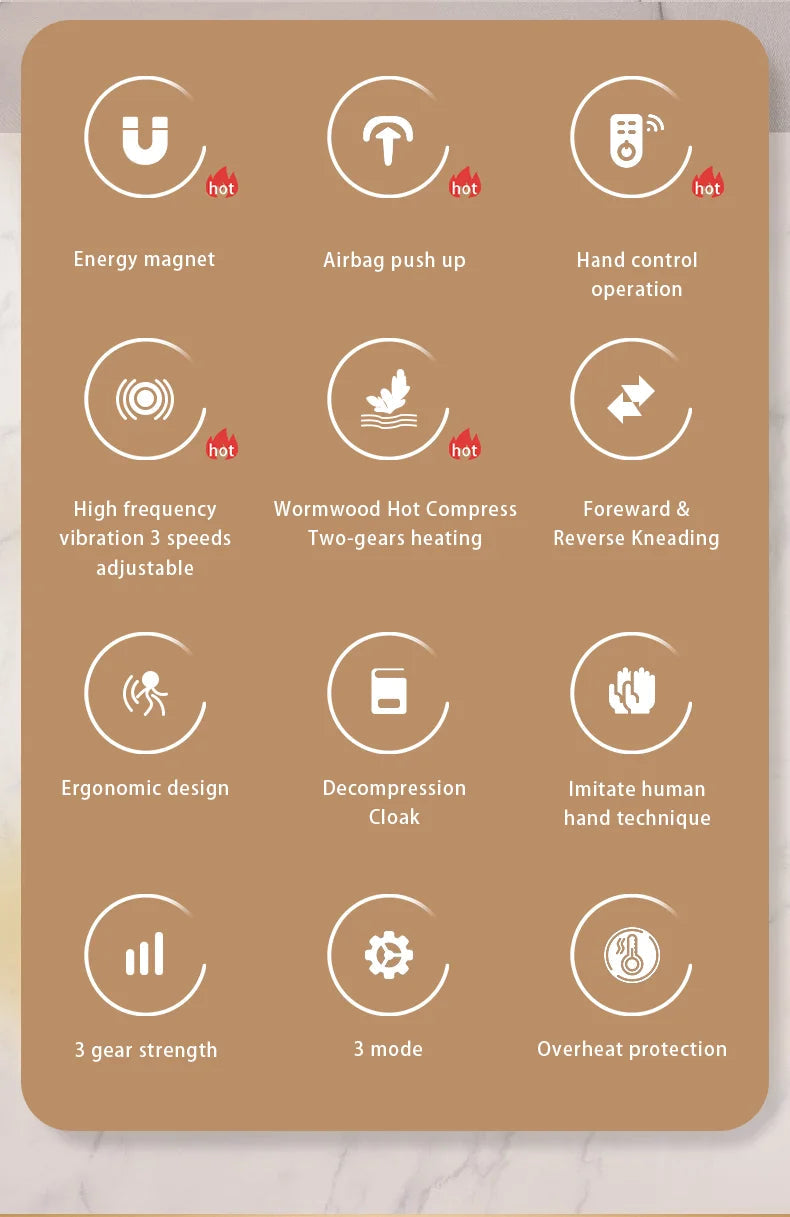 Manufacturer Direct Electric Shiatsu Head Neck Cervical Ttraction Body Massager Car Back Pillow with Heating Vibrating Massage D 