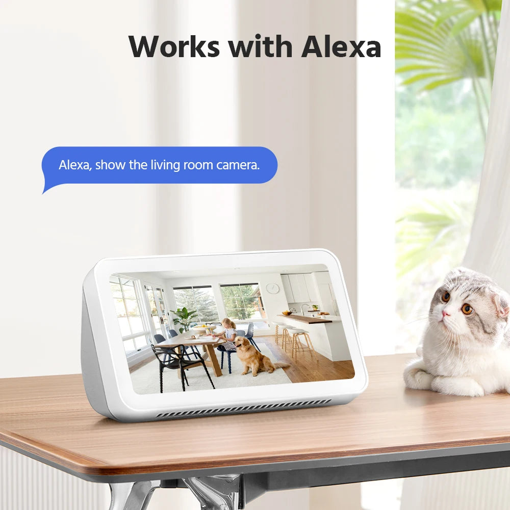 8MP WiFi Security Camera System with 12 Inch LCD