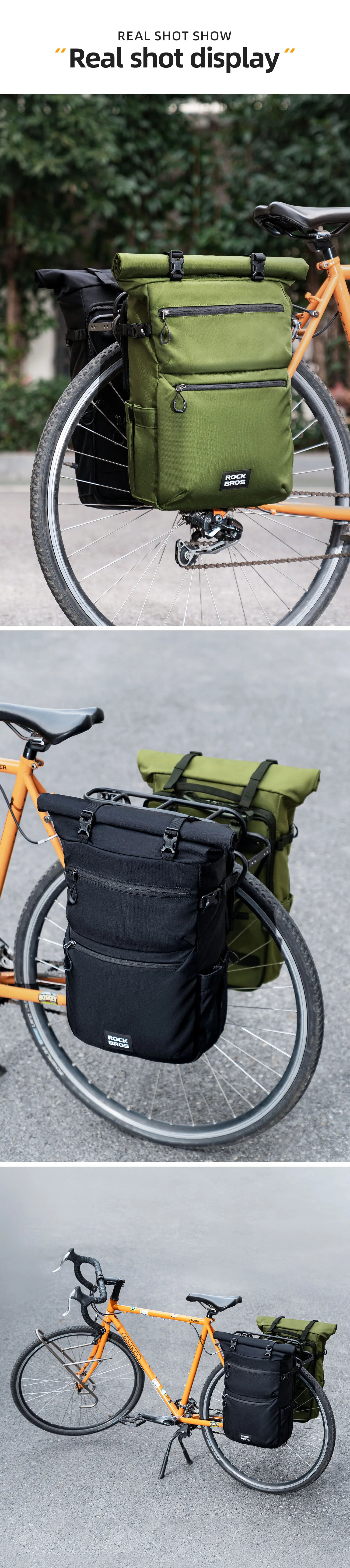 Waterproof Bike Pannier Bag 11–16L Double Side Rack Storage