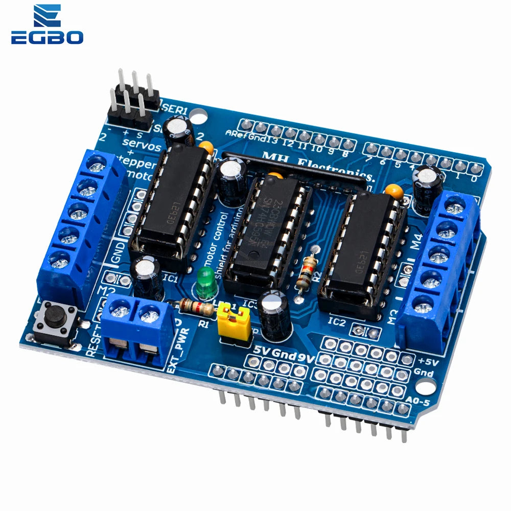 Shield controlador de motores DC e de passo L293D para Arduino